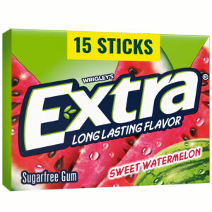 extra sweet watermelon sugar free chewing gum single pack 15 stick b3665373 de1c 4fef acc4 12de2f353d8b.5cc081bcb4812b32d82496aaa5095fc7.jpeg