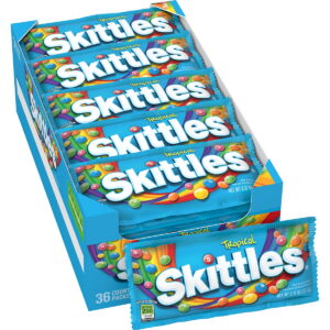 skittles tropical fruity candy 2 17 ounce 36 single packs 7bc94162 c31e 422a 85ec fafd4500f675 1.aac8af79f13706a0dc628fd22fe52216.jpeg