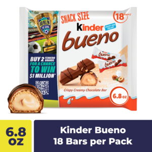 kinder bueno milk chocolate and hazelnut cream individually wrapped snack size chocolate bars 6 8oz 3e83706f c06e 45d6 9092 4b77fae9dbb4.861c434bb6a448d0bddc68b0ace308ed.jpeg